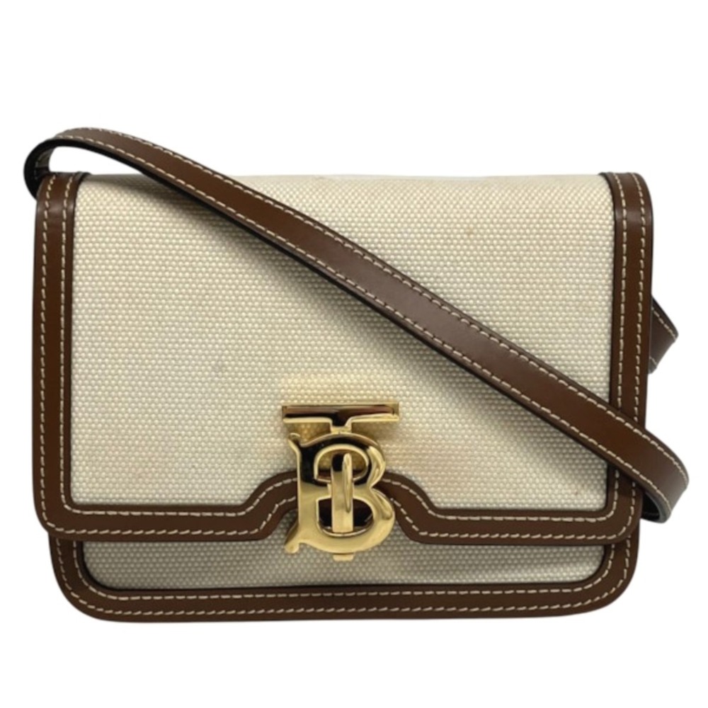 Burberry shoulder bag, canvas and leather.